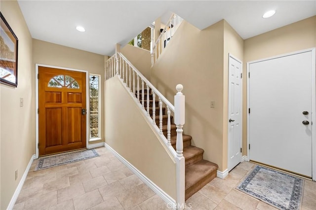 33435 Hubbard Rd, Acton, CA 93510 - foyer featuring stairway and recessed lighting