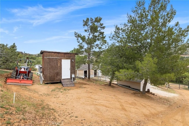 33435 Hubbard Rd, Acton, CA 93510 - view of yard featuring a storage unit