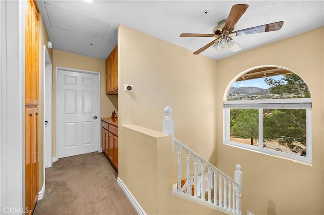 33435 Hubbard Rd, Acton, CA 93510 - hallway with an upstairs landing and light carpet