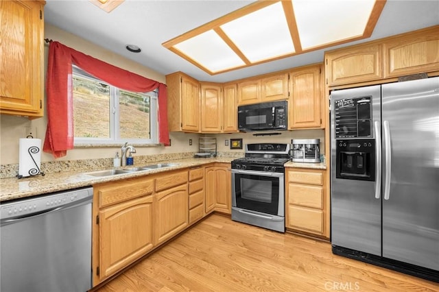 33435 Hubbard Rd, Acton, CA 93510 - kitchen featuring appliances with stainless steel finishes and light wood-style floors