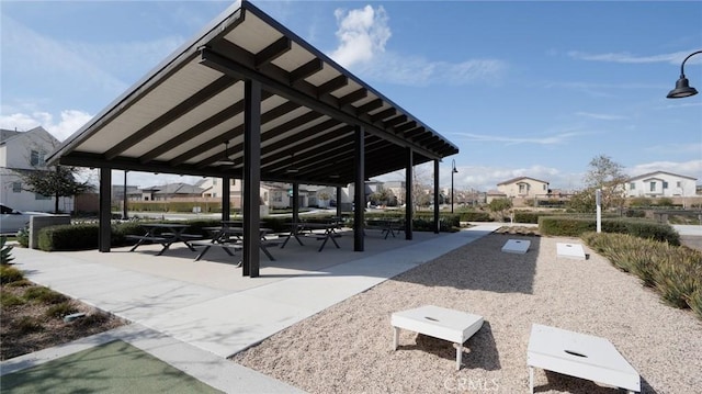 view of property's community with a gazebo and a residential view