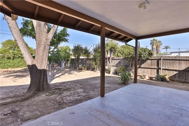 view of patio / terrace featuring a fenced backyard