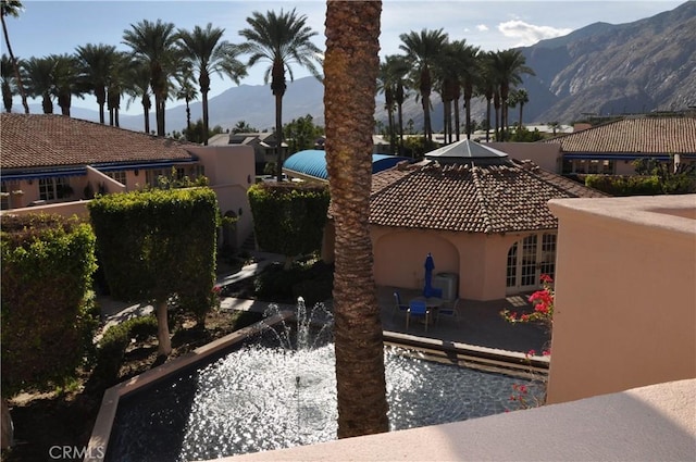 500 E Amado Rd Unit 420, Palm Springs, CA 92262 - view of patio featuring a mountain view