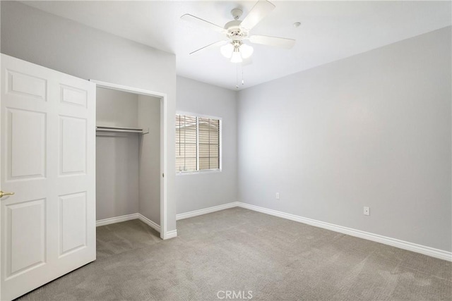24909 Madison Ave Unit 1311, Murrieta, CA 92562 - unfurnished bedroom with baseboards, ceiling fan, carpet, and a closet
