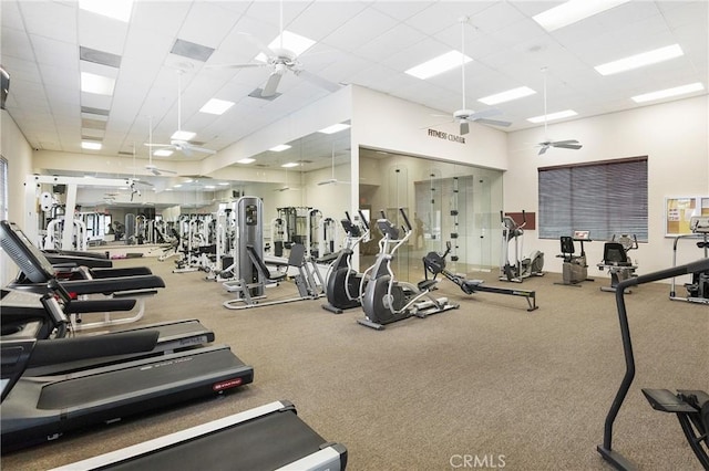 24909 Madison Ave Unit 1311, Murrieta, CA 92562 - workout area with ceiling fan
