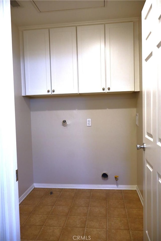 22 Platinum Cir, Ladera Ranch, CA 92694 - washroom featuring cabinet space, hookup for a gas dryer, hookup for an electric dryer, and baseboards