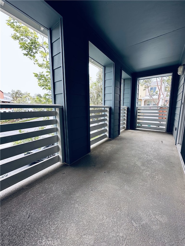 interior space featuring a balcony