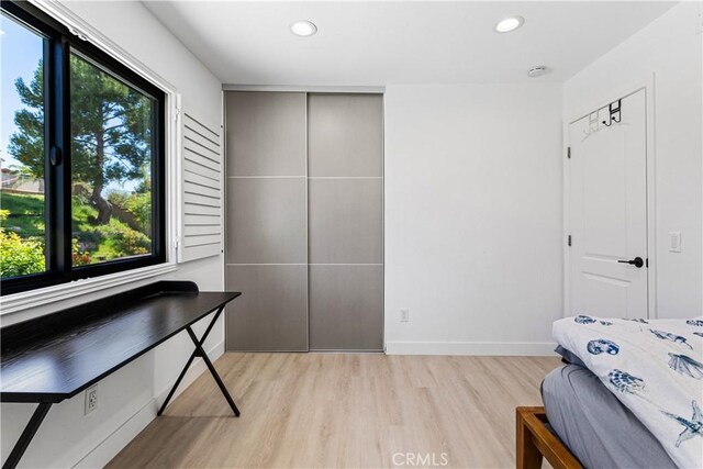 760 Featherwood Dr, Diamond Bar, CA 91765 - bedroom with light wood-type flooring, recessed lighting, and baseboards