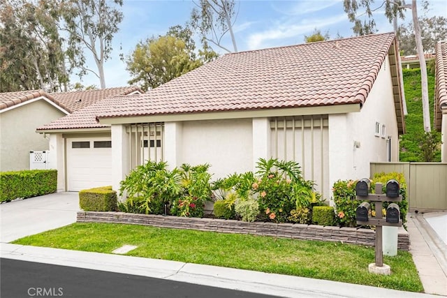 28143 Espinoza, Mission Viejo, CA 92692 - mediterranean / spanish-style home with an attached garage, stucco siding, concrete driveway, and a tile roof