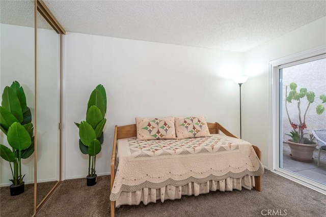 28143 Espinoza, Mission Viejo, CA 92692 - carpeted bedroom featuring a textured ceiling and access to exterior