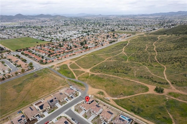 aerial view featuring a mountain view