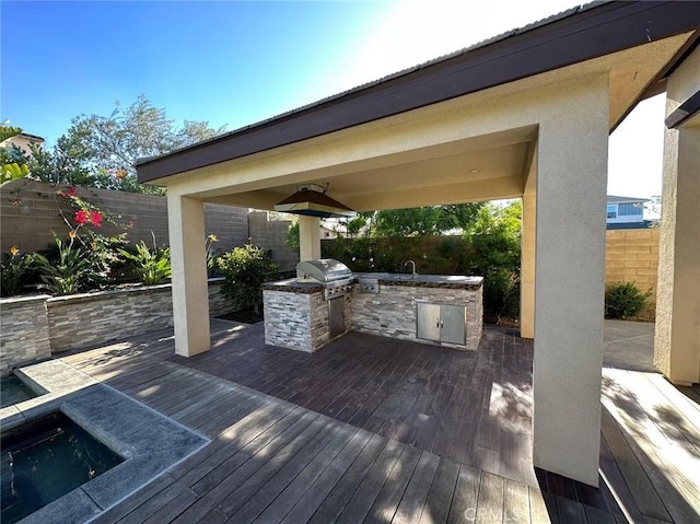 164 Newall, Irvine, CA 92618 - deck featuring area for grilling and a fenced backyard