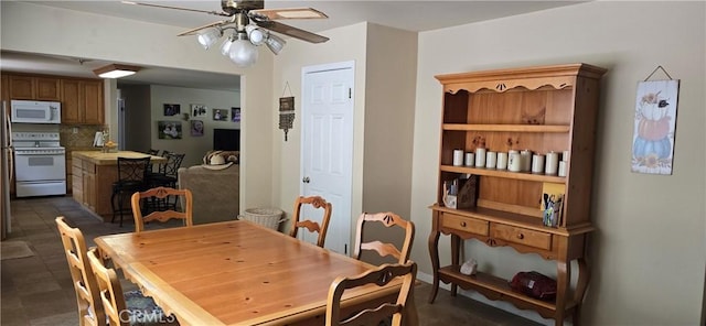 1929 Lebec Oaks Dr, Lebec, CA 93243 - dining room featuring a ceiling fan