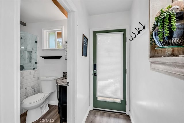 1341 E Harvest Moon St, West Covina, CA 91792 - full bath with toilet, wood finished floors, a shower, and vanity