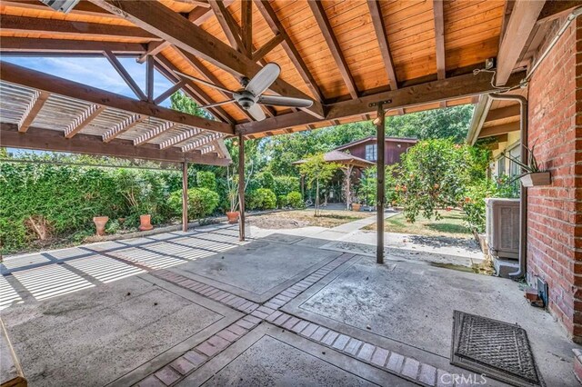 1341 E Harvest Moon St, West Covina, CA 91792 - view of patio / terrace featuring a ceiling fan
