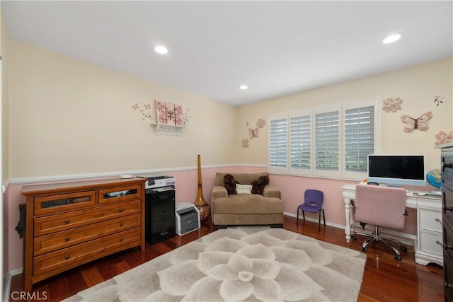 11030 Cozycroft Ave, Chatsworth, CA 91311 - office space with dark wood-style floors, recessed lighting, and baseboards