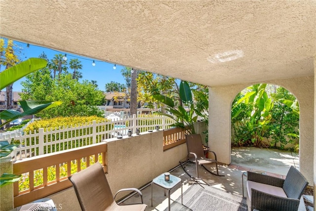 view of patio with fence