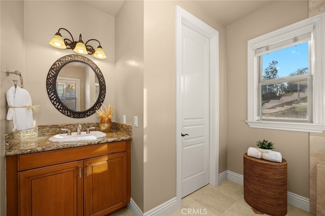 15841 Aurora Crest Dr, Whittier, CA 90605 - bathroom featuring vanity and baseboards