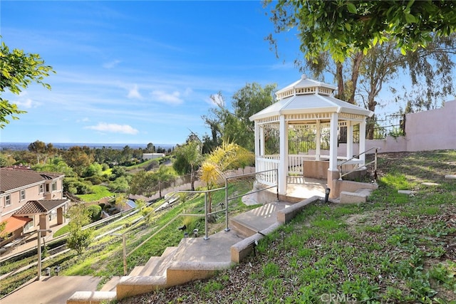 15841 Aurora Crest Dr, Whittier, CA 90605 - view of yard with a gazebo