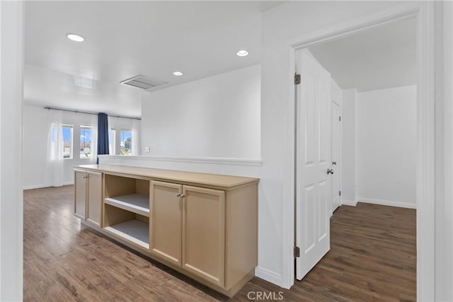 247 W 223rd St Unit D, Carson, CA 90745 - hall featuring wood finished floors, baseboards, and recessed lighting