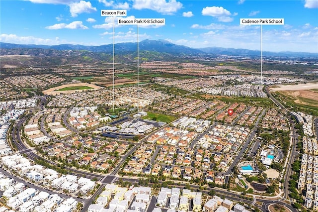 123 Calderon, Irvine, CA 92618 - aerial view featuring a residential view and a mountain view