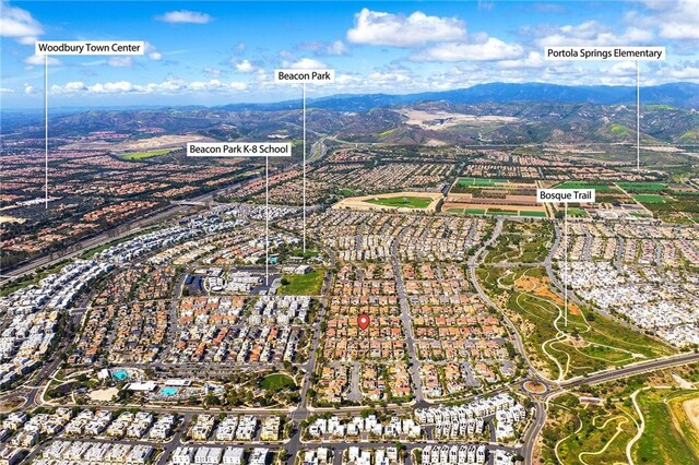 123 Calderon, Irvine, CA 92618 - aerial view with a mountain view