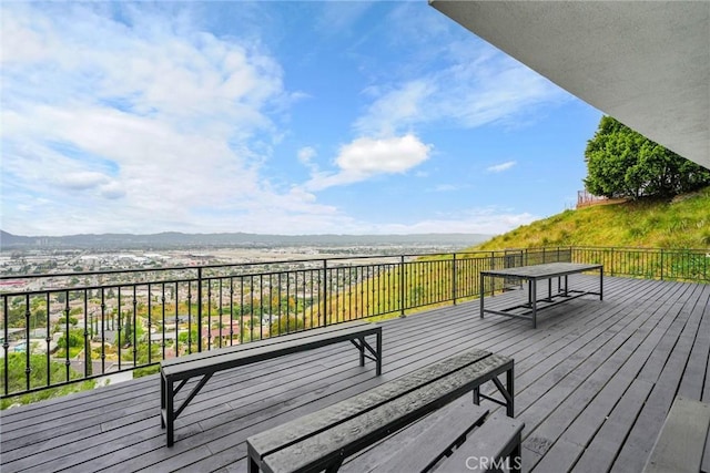 10050 Olivia Ter, Sun Valley, CA 91352 - wooden terrace featuring a mountain view