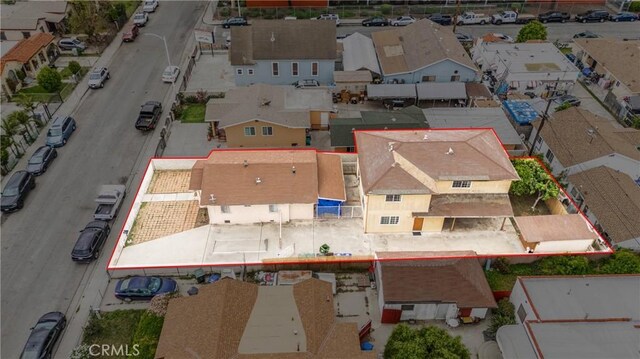 drone / aerial view with a residential view