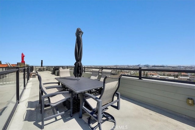 view of patio featuring outdoor dining space