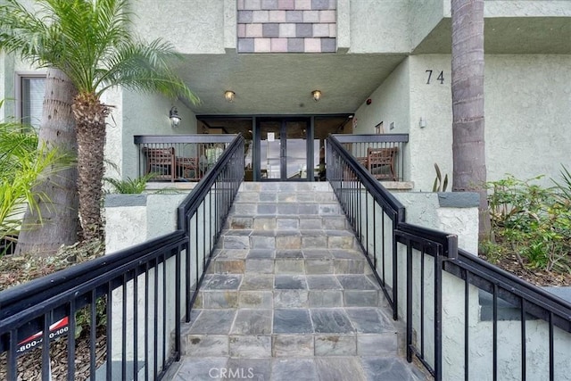 view of stairway