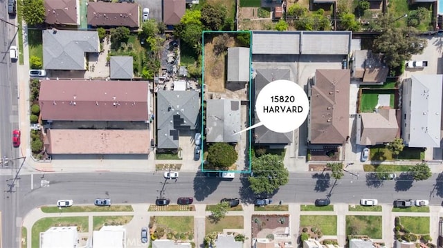 aerial view featuring a residential view