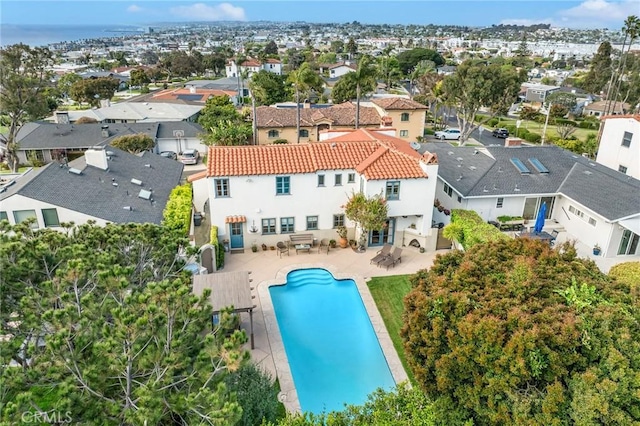 624 Calle Miramar, Redondo Beach, CA 90277 - aerial perspective of suburban area with a pool area