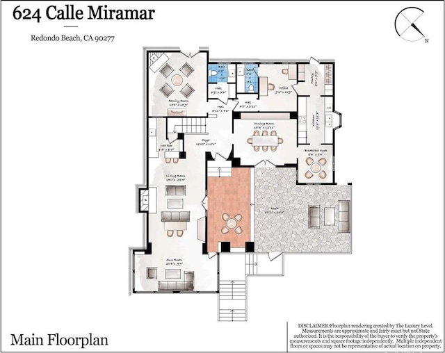 624 Calle Miramar, Redondo Beach, CA 90277 - room layout