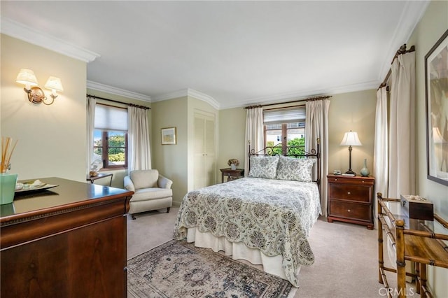 624 Calle Miramar, Redondo Beach, CA 90277 - bedroom featuring carpet floors, multiple windows, and ornamental molding