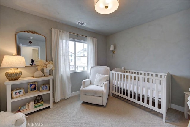3860 Righetti Ranch Rd, San Luis Obispo, CA 93401 - carpeted bedroom featuring a crib and baseboards