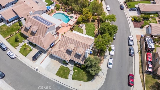 drone / aerial view featuring a residential view