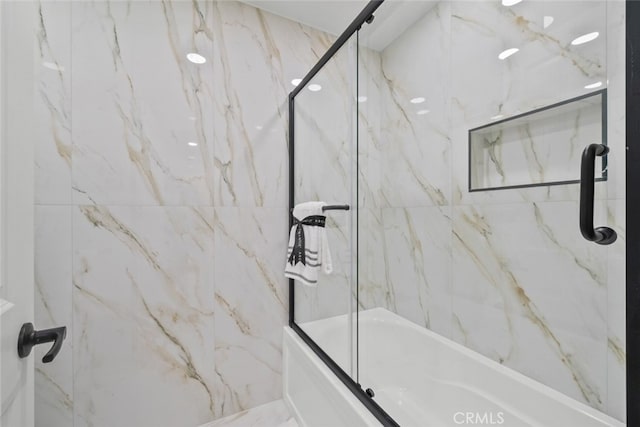 full bath with enclosed tub / shower combo