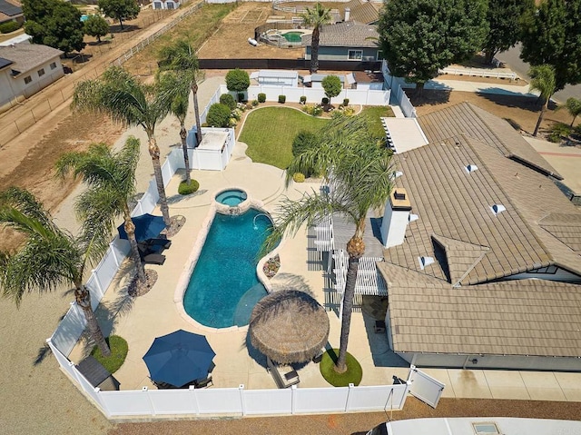 birds eye view of property