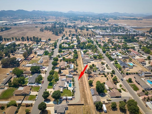 aerial view featuring a mountain view