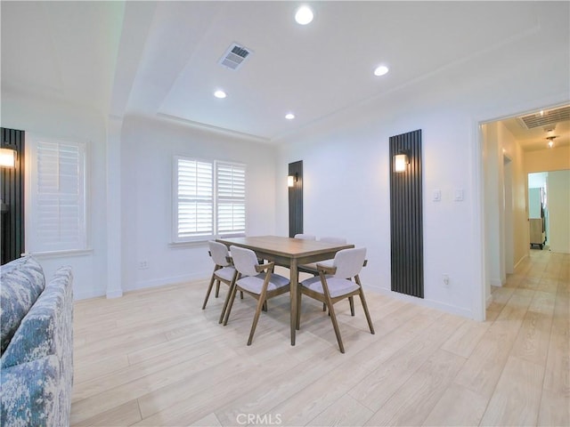 1954 W 71st, Los Angeles, CA 90047 - dining space featuring light wood-type flooring, recessed lighting, and baseboards