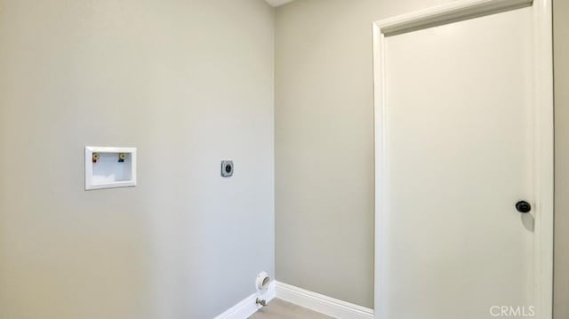 18971 Birch St, Perris, CA 92570 - washroom featuring washer hookup, baseboards, hookup for an electric dryer, and light wood-style floors
