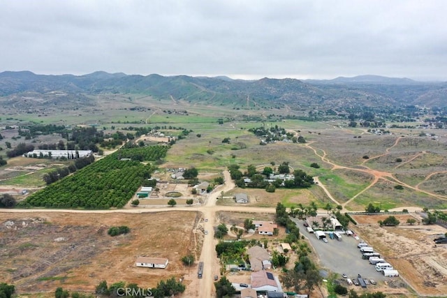 18971 Birch St, Perris, CA 92570 - aerial overview of property's location featuring rural landscape and a mountain backdrop