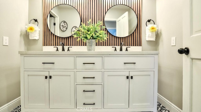 18971 Birch St, Perris, CA 92570 - full bathroom with baseboards and double vanity