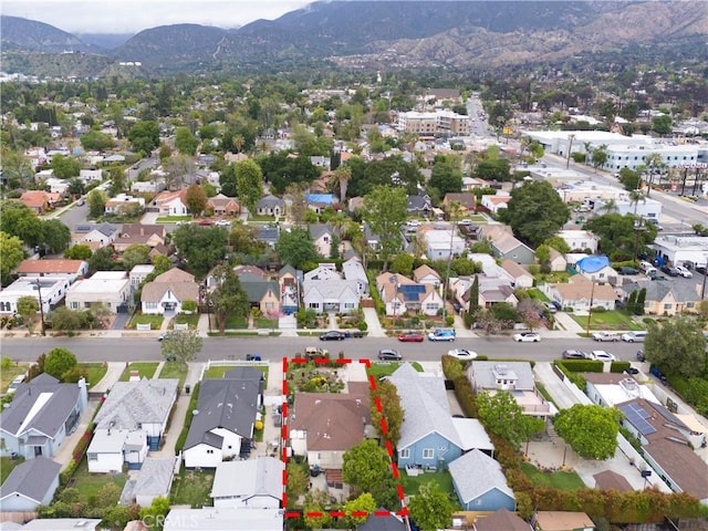 490 Crosby St, Altadena, CA 91001 - drone / aerial view with a residential view and a mountain view