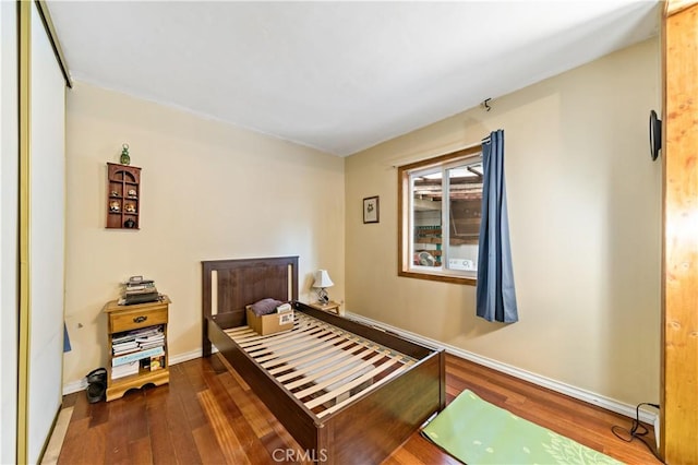 490 Crosby St, Altadena, CA 91001 - bedroom featuring baseboards and wood finished floors