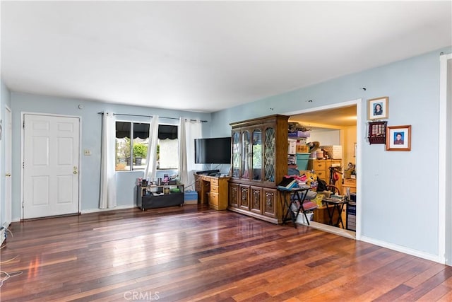 490 Crosby St, Altadena, CA 91001 - living area featuring baseboards and wood finished floors