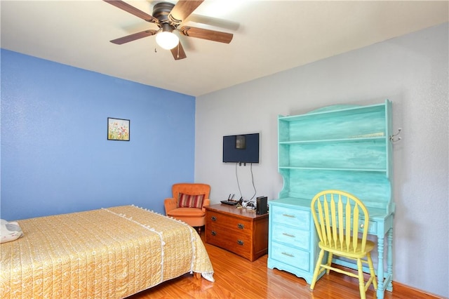 1268 Baden Ave, Grover Beach, CA 93433 - bedroom with a ceiling fan and wood finished floors