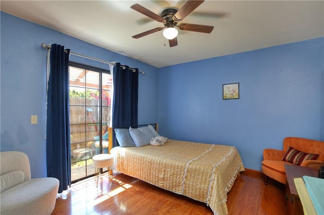 1268 Baden Ave, Grover Beach, CA 93433 - bedroom featuring ceiling fan and wood finished floors