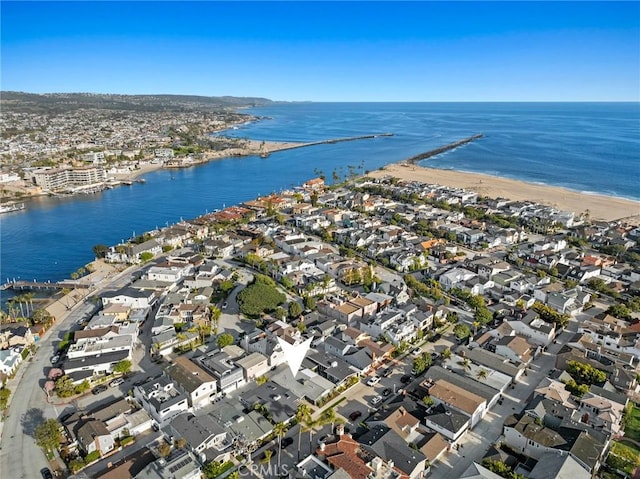 432 Seville Ave, Newport Beach, CA 92661 - drone / aerial view featuring a water view and a residential view