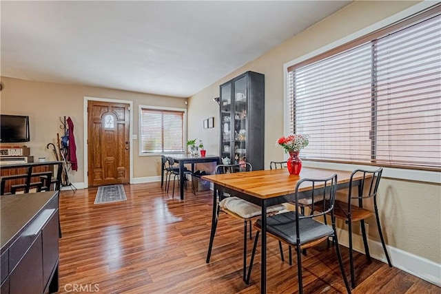 791 W 2nd St, San Pedro, CA 90731 - dining space with baseboards and wood finished floors